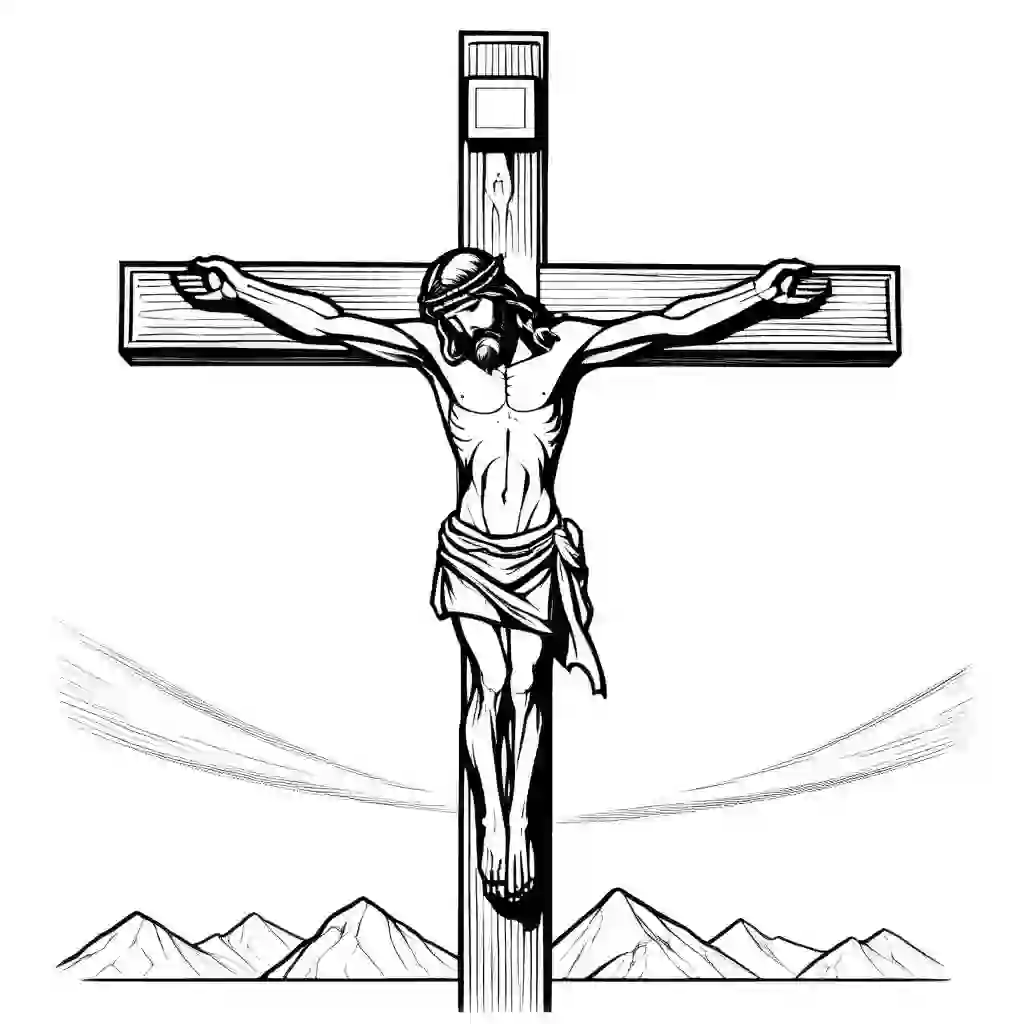Jesus's Crucifixion coloring pages